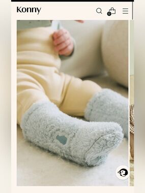 Konny Baby Winter Booties (0-12M), light blue